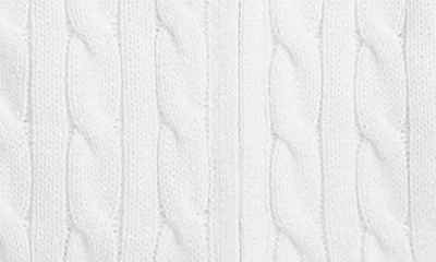 Ralph Lauren Cable-knit Cotton Full-zip Sweater In White