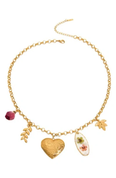 Macrae & Co . Katie Charm Necklace In Gold