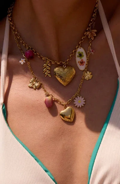 Macrae & Co . Katie Charm Necklace In Gold