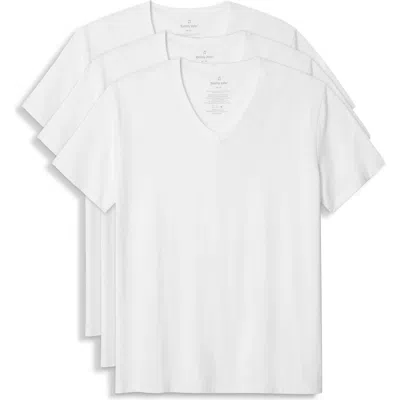Tommy John 3-pack Second Skin Modal V-neck T-shirts In Brown