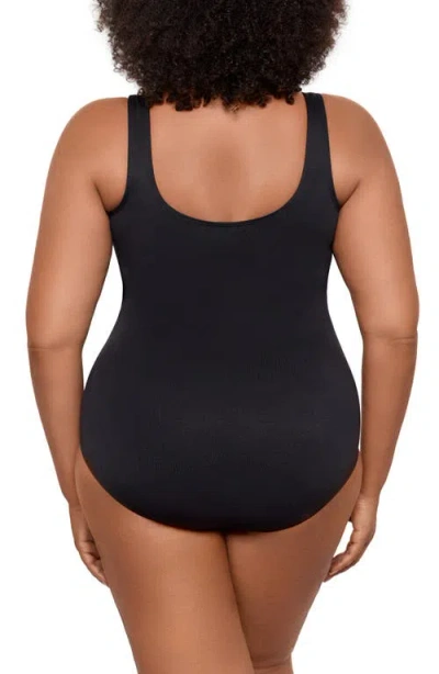 Miraclesuit Plus Size Rock Solid Revele Tummy Control One Piece Swimsuit In Multi
