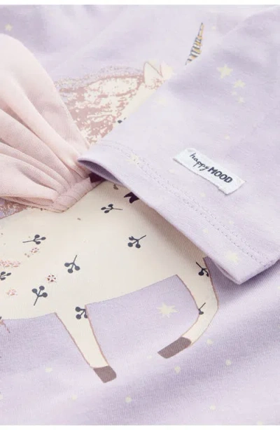 Next Kids' Unicorn Long Sleeve Cotton Graphic T-shirt In Purple