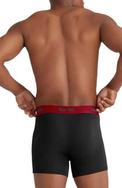 Tommy John Second Skin 4-inch Boxer Briefs In Black