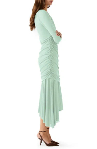 Steve Madden Brioni Long Sleeve Maxi Dress In Blue