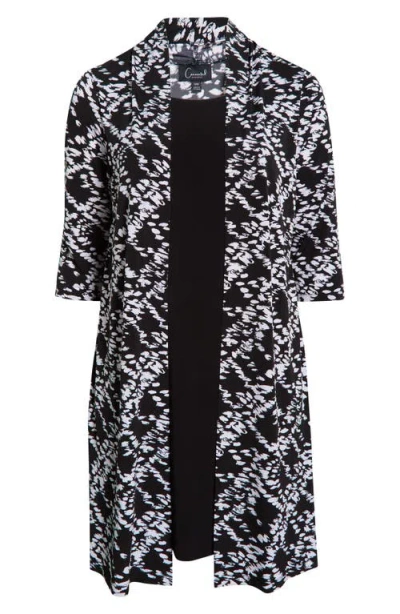 Connected Apparel 2fer Jacket Dress In Black