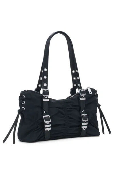 Desigual Ruched Shoulder Bag In Black