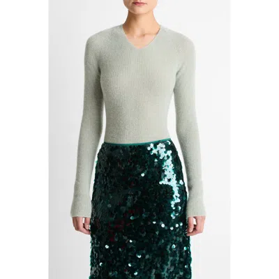 Vince Metallic Sweater In Gray