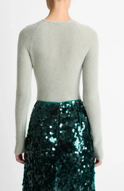 Vince Metallic Sweater In Gray