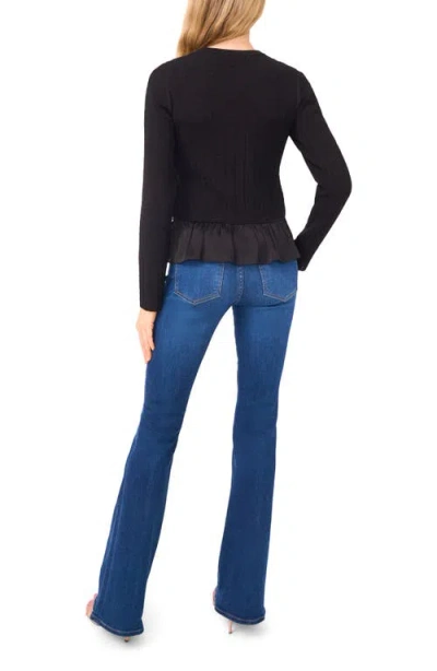 Ted Baker Irene Pointelle Crewneck Peplum Sweater In Multi