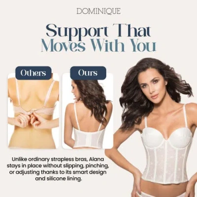 Dominique Intimates Alana Low Back Convertible Strapless Longline Bra In White