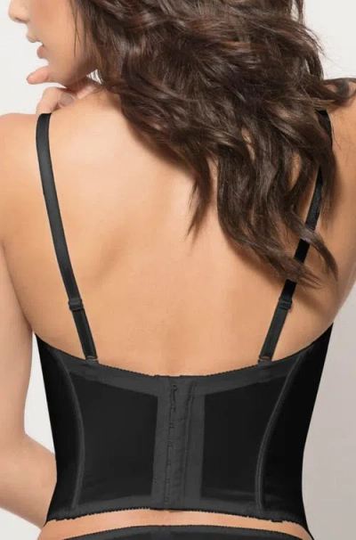 Dominique Intimates Alana Low Back Convertible Strapless Longline Bra In Black