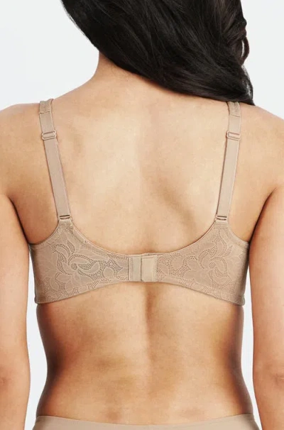 Dominique Intimates Jolie Wire-free Jacquard Soft Cup Minimizer Bra In Brown