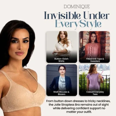 Dominique Intimates Jolie Wire-free Jacquard Soft Cup Minimizer Bra In Brown