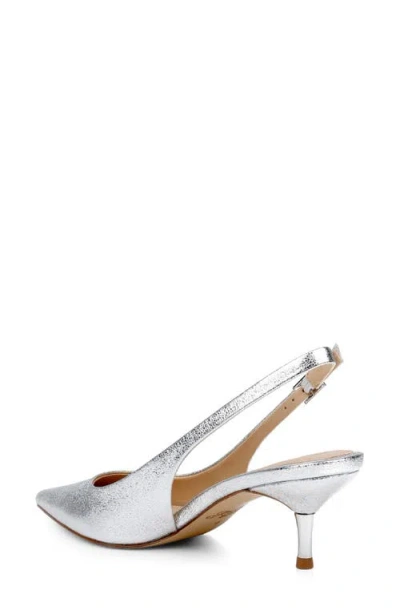 Jewel Badgley Mischka Ilana Slingback Pump In Silver