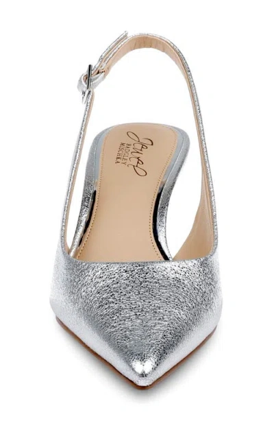 Jewel Badgley Mischka Ilana Slingback Pump In Silver
