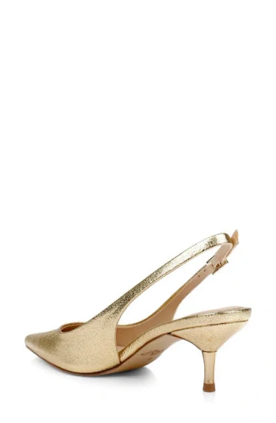 Jewel Badgley Mischka Ilana Slingback Pump In Gold