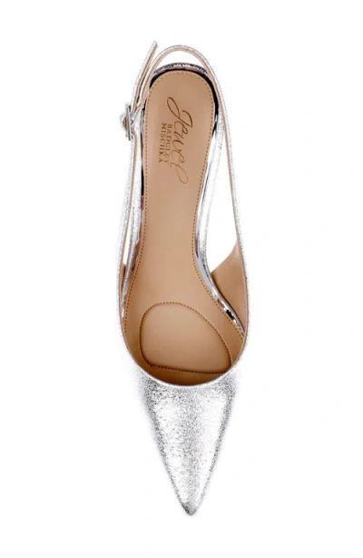 Jewel Badgley Mischka Ilana Slingback Pump In Silver