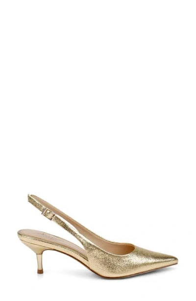 Jewel Badgley Mischka Ilana Slingback Pump In Gold