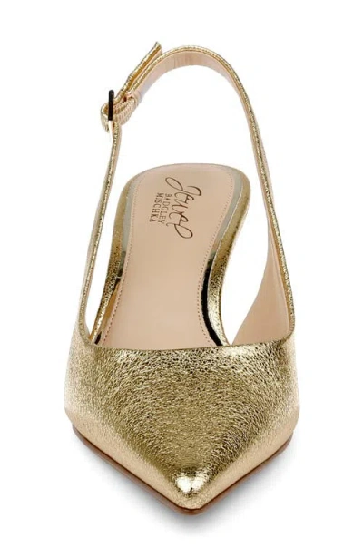 Jewel Badgley Mischka Ilana Slingback Pump In Gold