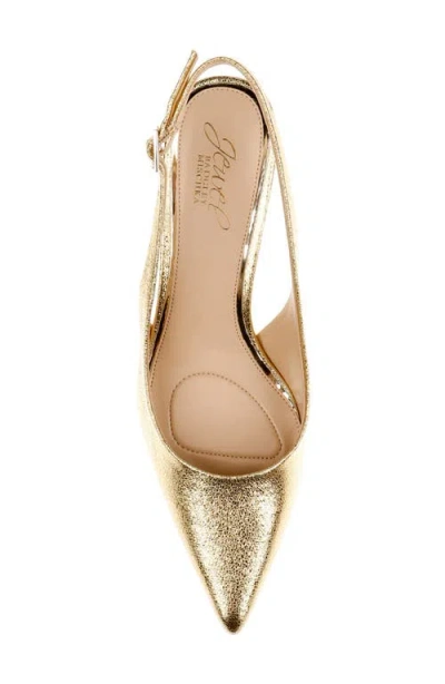 Jewel Badgley Mischka Ilana Slingback Pump In Gold