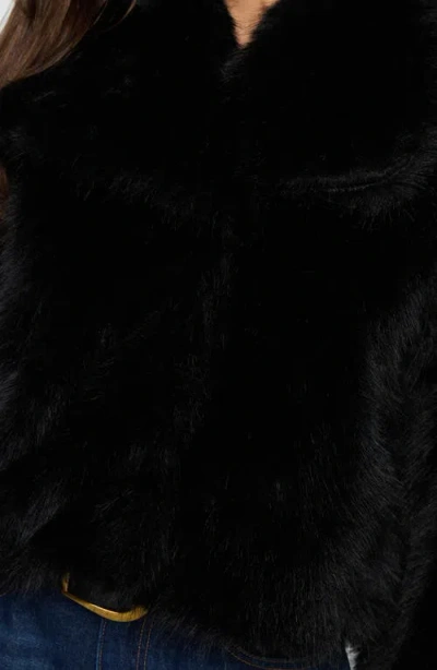 Princess Polly Wayland Faux Fur Jacket In Black