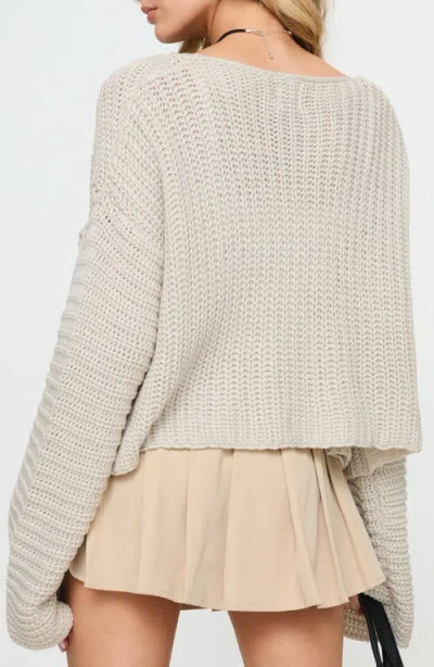 Princess Polly Artha Relaxed Crop Cardigan In Gray