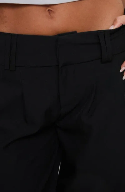 Princess Polly Two Lovers Low Rise Straight Leg Pants In Black