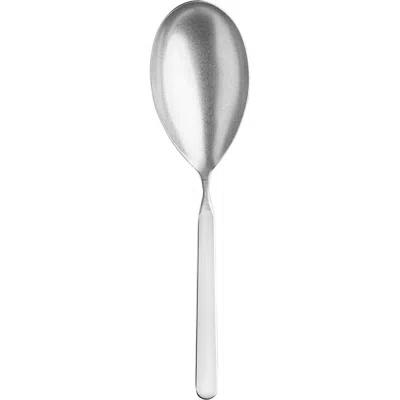 Mepra Fantasia Pewter Risotto Spoon In White