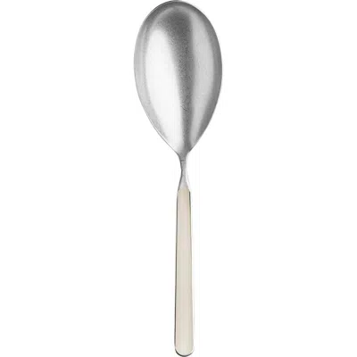 Mepra Fantasia Pewter Risotto Spoon In White