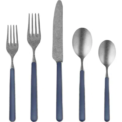 Mepra Fantasia Pewter Flatware Set In Blue