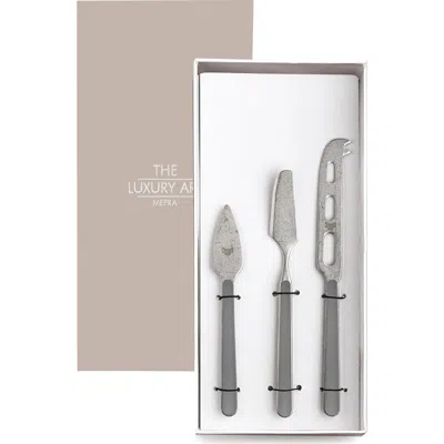 Mepra Fantasia Pewter Cheese Knives In Multi