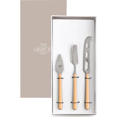 Mepra Fantasia Pewter Cheese Knives In Multi