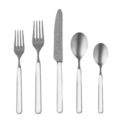 Mepra Fantasia Pewter Flatware Set In White
