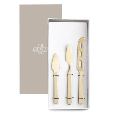 Mepra Fantasia Ice Gold Cheese Knives In Multi