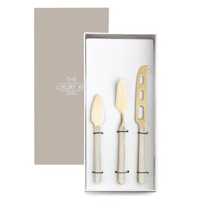 Mepra Fantasia Ice Gold Cheese Knives In Multi