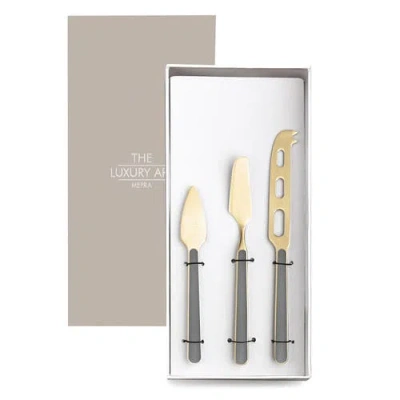 Mepra Fantasia Ice Gold Cheese Knives In Multi