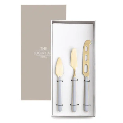 Mepra Fantasia Ice Gold Cheese Knives In Multi