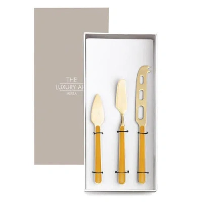 Mepra Fantasia Ice Gold Cheese Knives In Multi