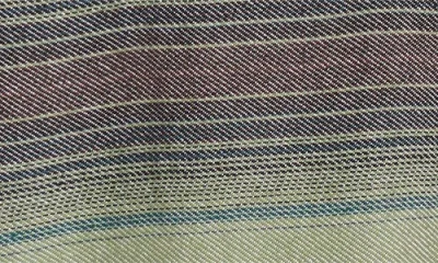 Dark Seas Summit Multi Stripe Flannel Button-up Shirt In Green