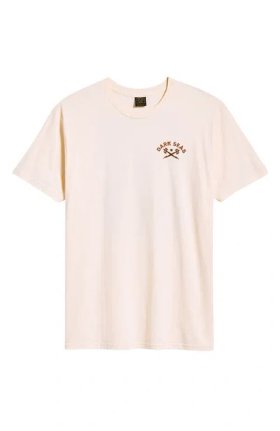 Dark Seas Never Sleep Cotton Graphic T-shirt In White