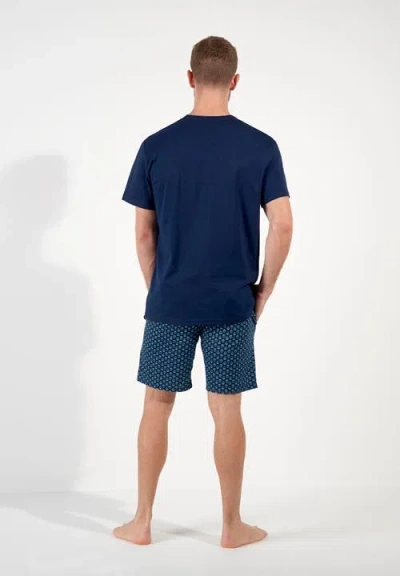 Hom Cairo Short Pajama Set In Blue