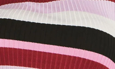City Chic Raelyn Rib Stripe Sweater In Multi