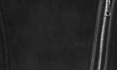 City Chic Madilyn Faux Shearling Moto Jacket In Black