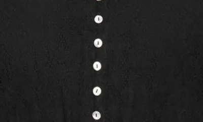 City Chic Dulce Lace Detail Long Sleeve Maxi Dress In Black