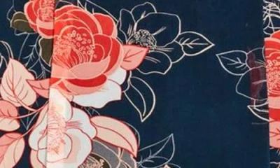 City Chic Kataleya Long Sleeve Chiffon Maxi Wrap Dress In Multi