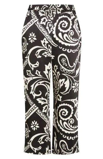City Chic Belen Print Pull-on Pants In Multi