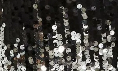 City Chic Arielle Long Sleeve Sequin Wrap Front Dress In Multi