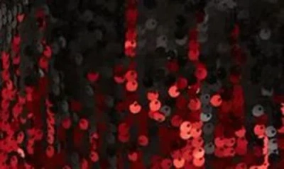 City Chic Arielle Long Sleeve Sequin Wrap Front Dress In Black