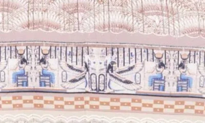 City Chic Nile Tie Front Long Sleeve Maxi Dress In Multi