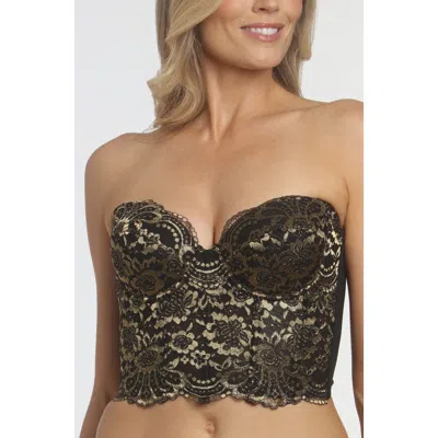 Dominique Intimates Estrada X Strapless Low Back Bustier Bra In Brown